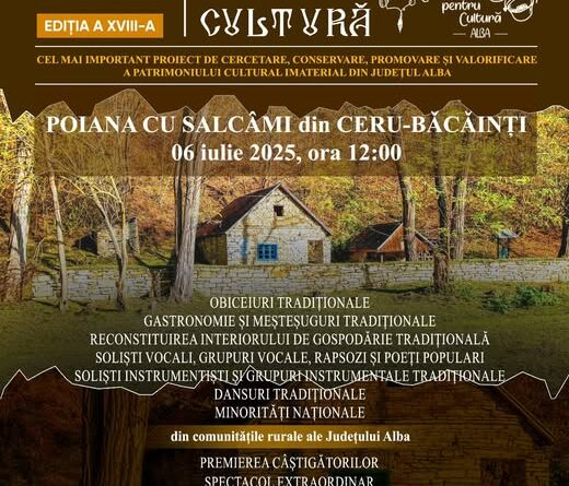 ”Cultură pentru Cultură” ajunge duminica viitoare la Ceru-Băcăinți