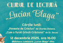 Biblioteca Județeană „Lucian Blaga” Alba vă propune o nouă întâlnire la Clubul de Lectură „Lucian Blaga”