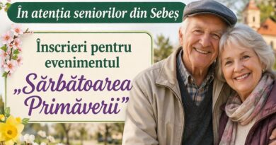 Municipiul Sebeș. Seniorii sunt așteptați la un eveniment de soacializare în 21 Aprilie. Vezi condițiile de participare