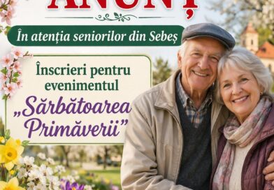 Municipiul Sebeș. Seniorii sunt așteptați la un eveniment de soacializare în 21 Aprilie. Vezi condițiile de participare