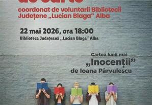„Inocenții” de Ioana Pârvulescu – cartea lunii la Clubul de lectură al voluntarilor