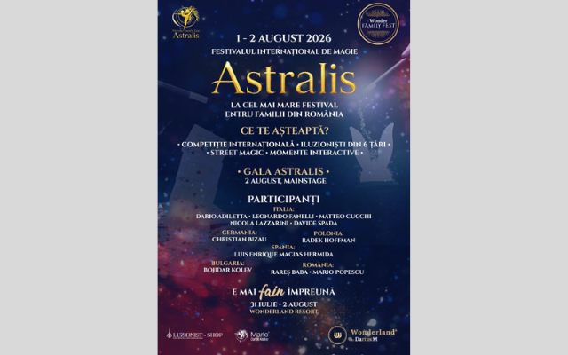Magicianul albaiulian Rareș Baba va reprezenta România la Festivalul Internațional de Magie ASTRALIS
