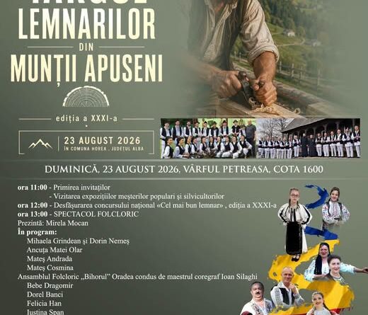 Sărbătoare la Horea. Lemnarii se întâlnesc duminică, 23 august, pe vârful Pietreasa