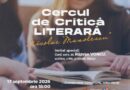 „Cronicarul literar, între perspectiva vulturului și vocația labirintului” – o nouă dezbatere în cadrul Cercului de Critică Literară „Nicolae Manolescu”, de la Biblioteca Județeană „Lucian Blaga” Alba