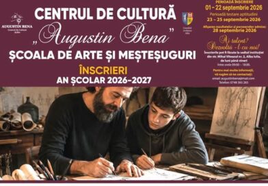 Școala de Arte și Meșteșuguri din cadrul Centrului de Cultură „Augustin Bena” Alba își deschide porțile pentru anul școlar 2026–2027!