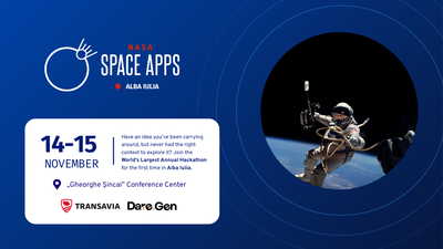 TRANSAVIA și Dare.Gen premiază cu 6.000 de euro cele mai bune trei echipe de la NASA Space Apps Challenge Alba Iulia